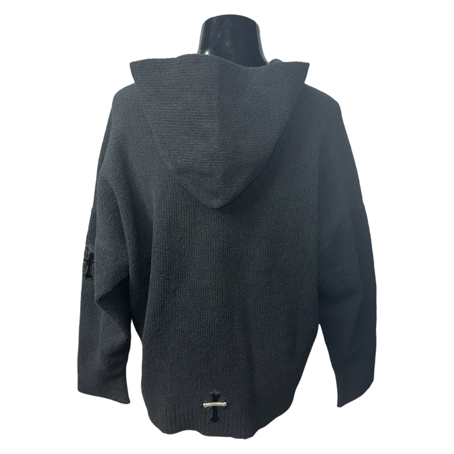 【CHROME HEARTS】クロムハーツ ハラコクロスパッチ ストレッチニットパーカー