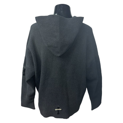 【CHROME HEARTS】クロムハーツ ハラコクロスパッチ ストレッチニットパーカー