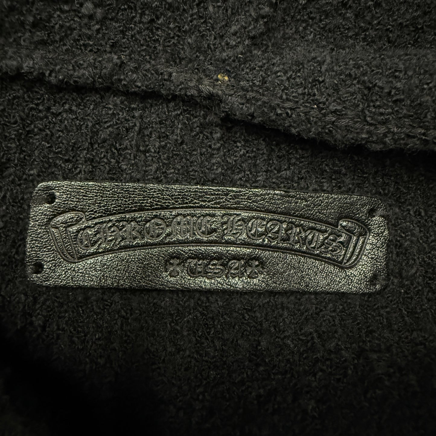 【CHROME HEARTS】クロムハーツ ハラコクロスパッチ ストレッチニットパーカー