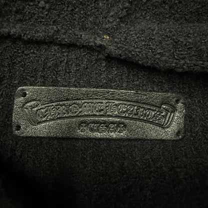 【CHROME HEARTS】クロムハーツ ハラコクロスパッチ ストレッチニットパーカー