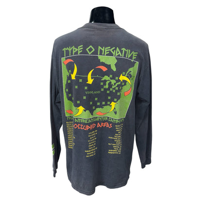【TYPE O NEGATIVE】タイプ・オー・ネガティブ "LIBERATION OF VINNLAND TOUR" 1996コピーライト ロングスリーブTシャツ