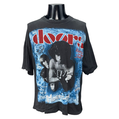 【THE DOORS】ザ・ドアーズ Jim Morrison バンドTシャツ 両面プリント フェードブラック