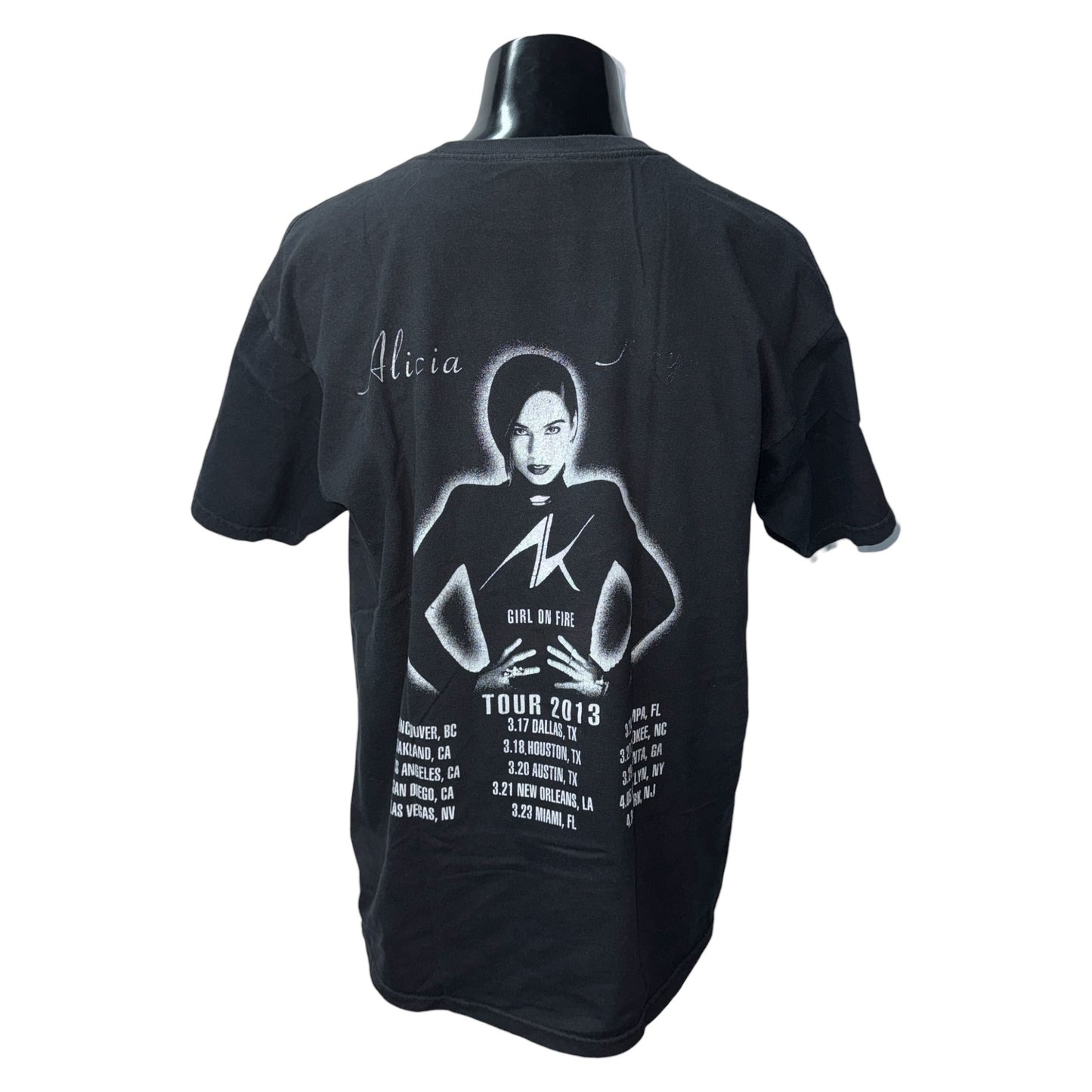 【ALICIA KEYS】アリシア・キーズ "SET THE WORLD ON FIRE TOUR 2013" Tシャツ
