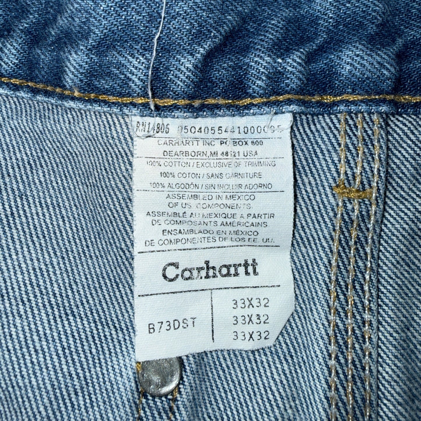 【Carhartt】カーハート"B73DST" ダブルニー ペインター デニムパンツ