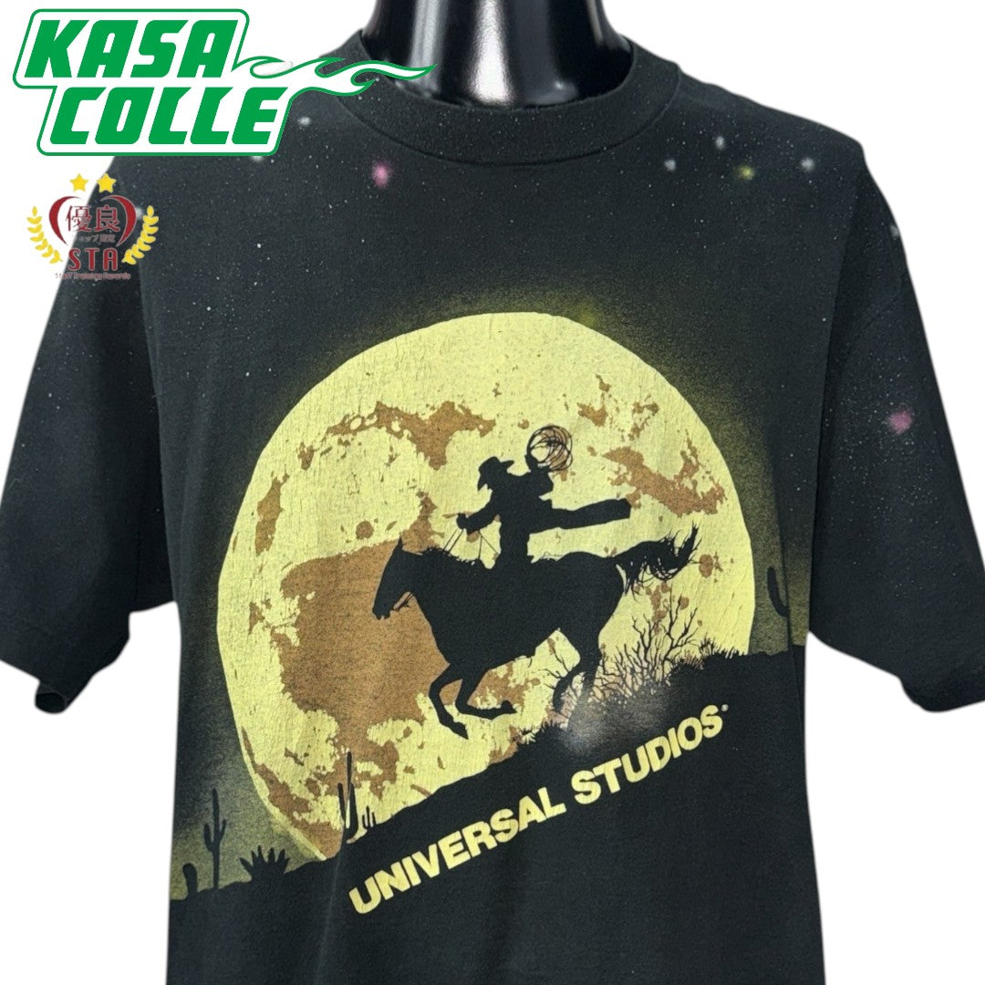 【UNIVERSAL STUDIOS】ユニバーサルスタジオ "COWBOY & MOON" 90's Vintage Tシャツ