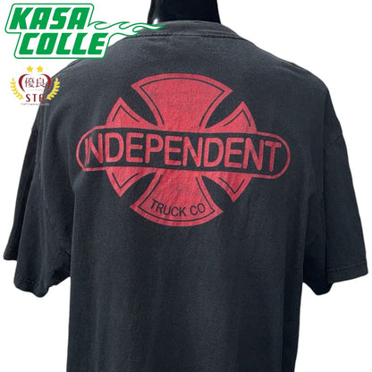 【INDEPENDENT】インディペンデント Bar/Cross Logo アイアンクロス NHSダグ Vintage Tシャツ