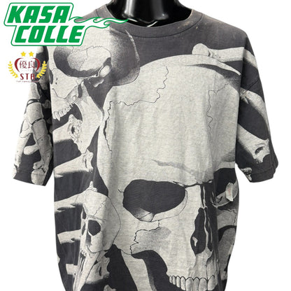 【SKULL & BONES】スカル "ALL OVER PRINT" 90's Vintage Tシャツ