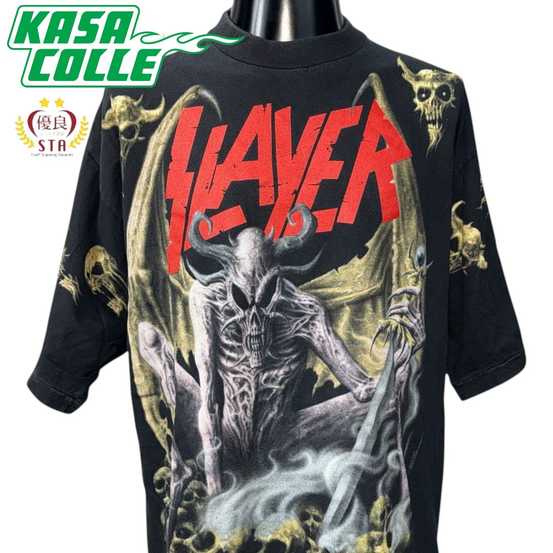 【SLAYER】スレイヤー "DAWN OF THE BEAST" 90's Vintage 総柄Tシャツ