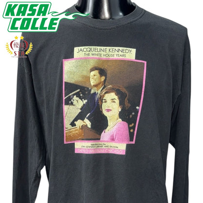 【JFK & JACKIE】ケネディ大統領 "The White House Years" 00's Vintage ロングスリーブ Tシャツ