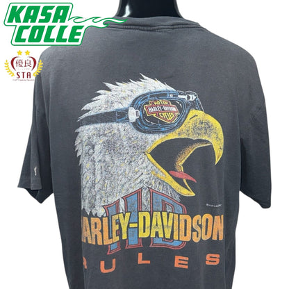 【HARLEY DAVIDSON】ハーレーダビットソン EAGLE RULES 90’s Vintage Tシャツ