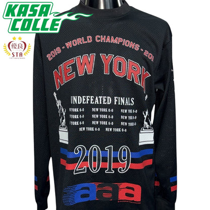 【ALEXANDER WANG】アレキサンダーワン "WORLD CHAMPIONS" 19AW メッシュロングスリーブTシャツ