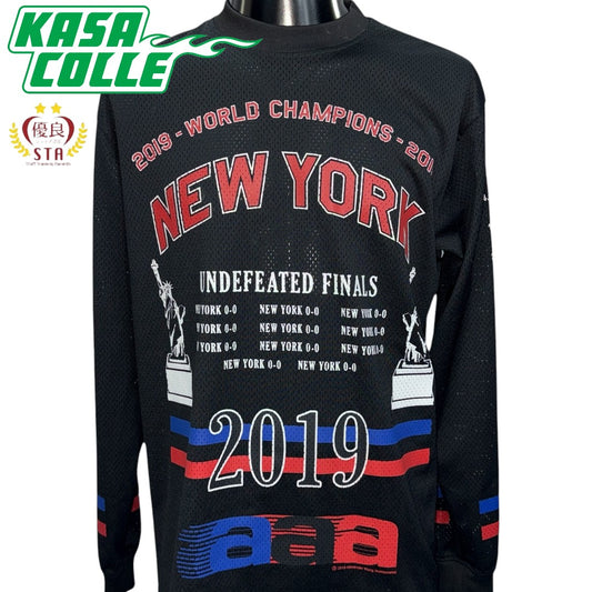 【ALEXANDER WANG】アレキサンダーワン "WORLD CHAMPIONS" 19AW メッシュロングスリーブTシャツ