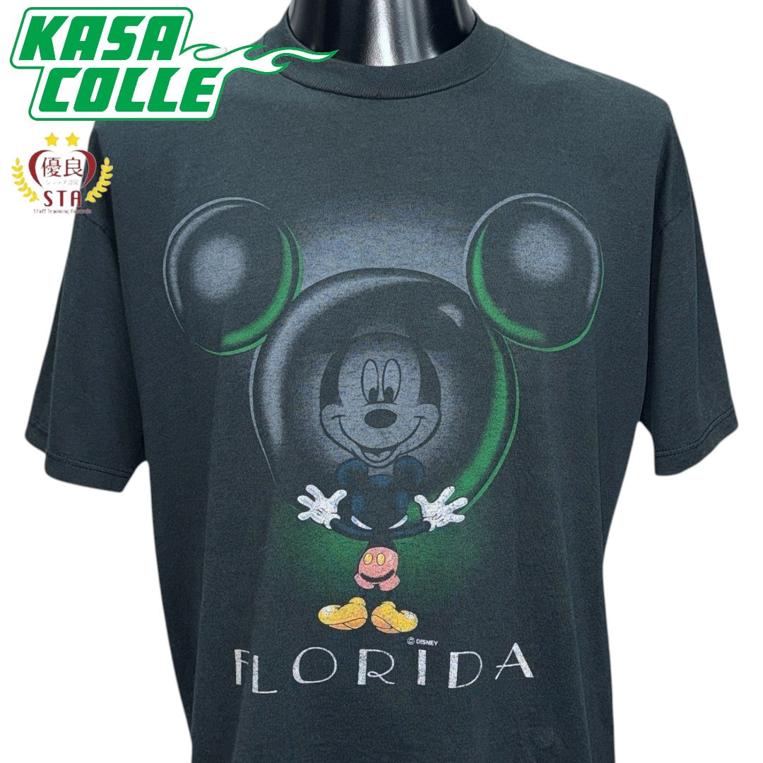 【MICKEY MOUSE】ミッキーマウス "FLORIDA / SPHERE" 90s-00s Vintage Tシャツ