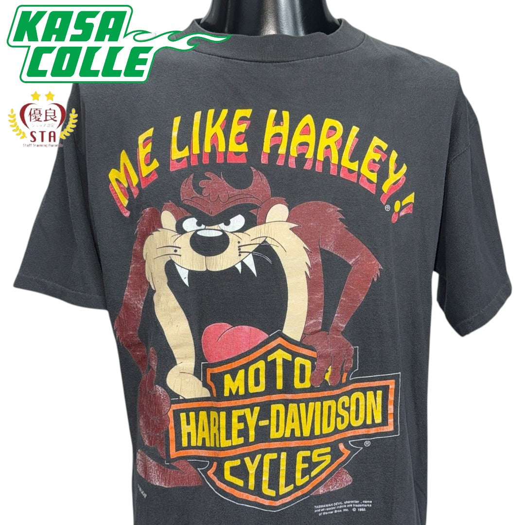 【HARLEY-DAVIDSON】ハーレーダビッドソン "TAZ / ME LIKE HARLEY" 90's Vintage Tシャツ