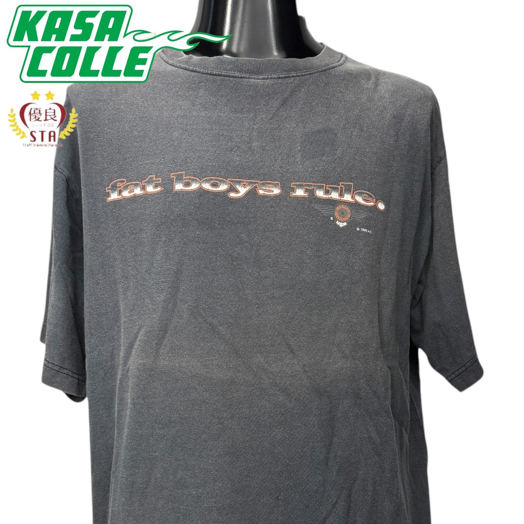 【HARLEY-DAVIDSON】ハーレーダビッドソン "fat boys rule." 90's Vintage Tシャツ