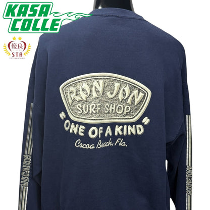 【RON JON SURF SHOP】ロン・ジョン・サーフショップ "ONE OF A KIND" 袖プリント入りトレーナー