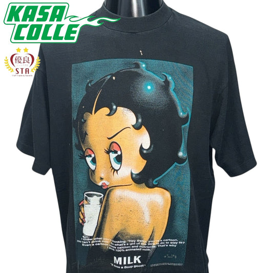 【BETTY BOOP】ベティー・ブープ "got milk? / MILK" 90's Vintage Tシャツ