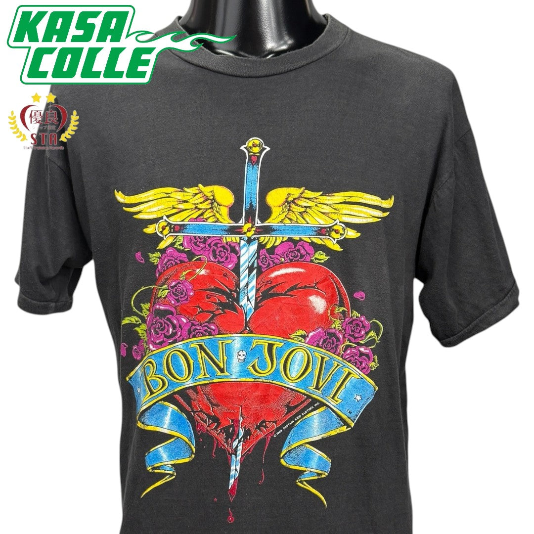 【BON JOVI】ボンジョヴィ "NEW JERSEY SYNDICATE" "WORLD TOUR 1989" 80's Vintage Tシャツ