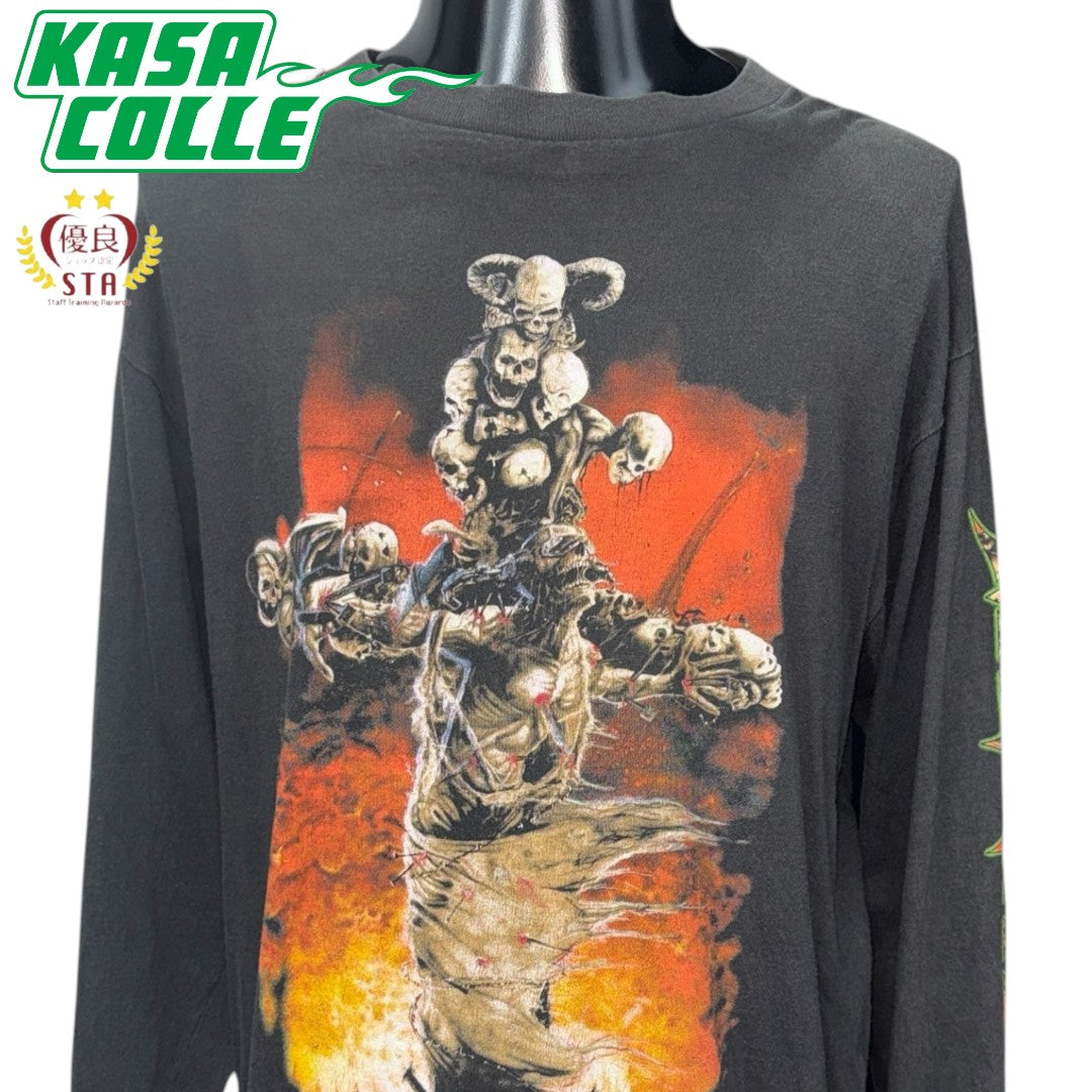 【MEGADETH】メガデス "CHAOS! COMICS" 90's Vintage ロングスリーブ Tシャツ