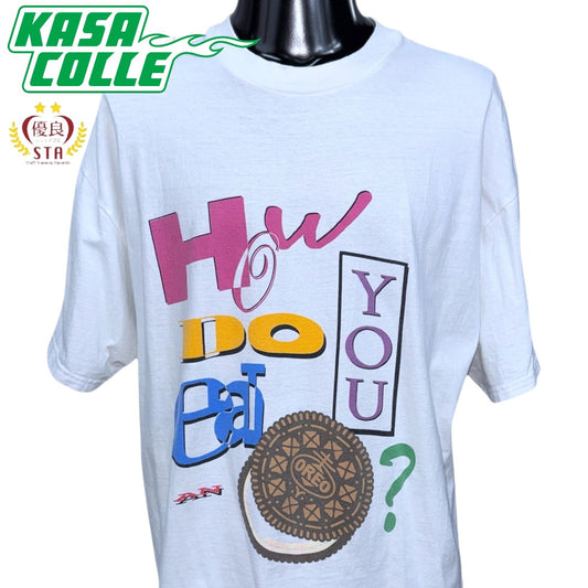 【OREO】オレオ "How Do YOU Eat?" 90s 企業 Tシャツ
