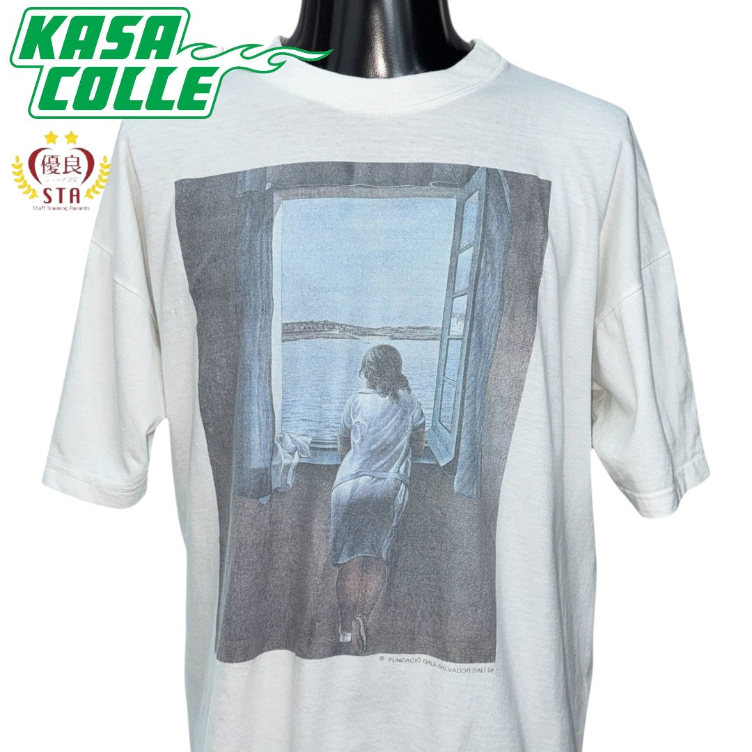【SALVADOR DALI】サルバドール・ダリ "窓辺の女" 90's Vintage アートTシャツ