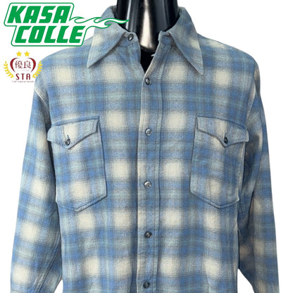 【PENDLETON】ペンドルトン "BLUE CHECK TRAIL SHIRT" 70s Vintage ウールシャツ