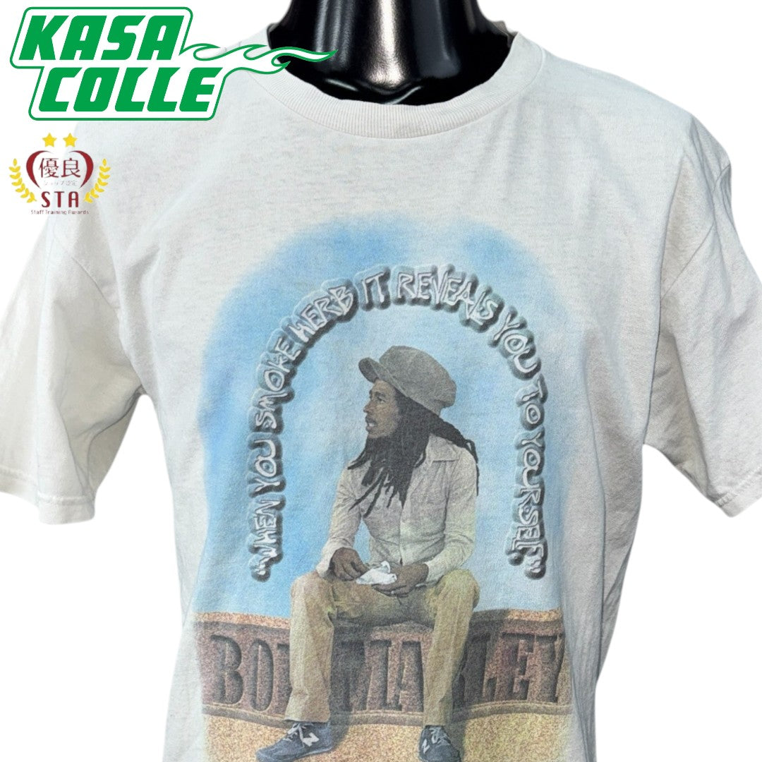 【BOB MARLEY】ボブ・マーリー "WHEN YOU SMOKE HERB..." 90's Vintage Tシャツ