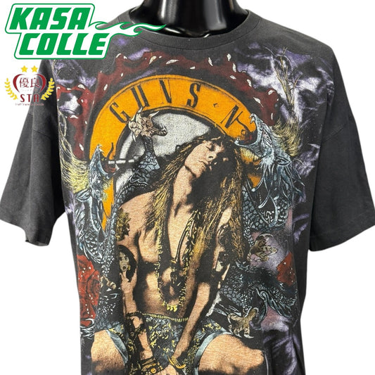 【GUNS N´ ROSES】ガンズアンドローゼズ "AXL ROSE" アクセルローズ EMPIRE社製 オーバープリント 90sVintage Tシャツ