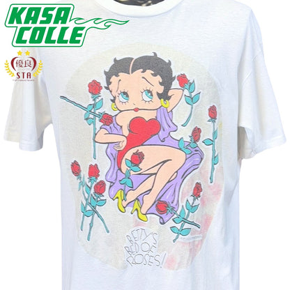 BETTY BOOP BETTY'S BED OF ROSES! Vintage T-shirt, size XL