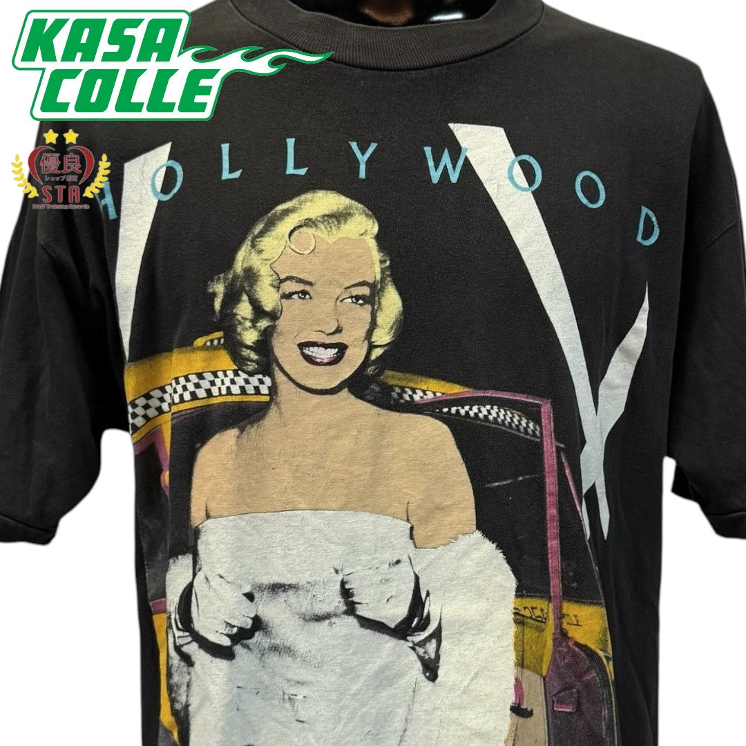 [MARILYN MONROE] Marilyn Monroe "HOLLYWOOD NIGHTS" 90's Vintage T-shirt, size L