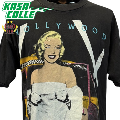[MARILYN MONROE] Marilyn Monroe "HOLLYWOOD NIGHTS" 90's Vintage T-shirt, size L