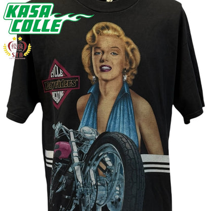 [MARILYN MONROE] Marilyn Monroe "Easyriders magazine" 90's Vintage T-shirt L