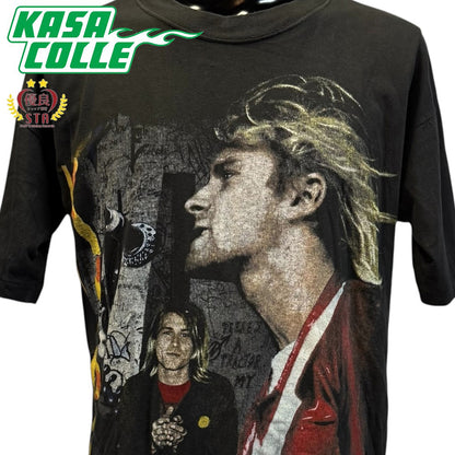 [KURT COBAIN] Kurt Cobain "NIRVANA" 90's Vintage T-shirt (Size L)