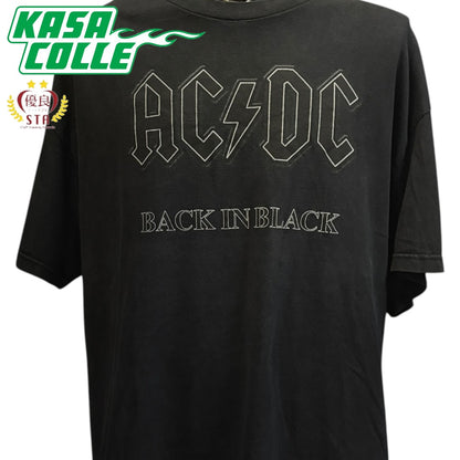 【AC/DC】エーシーディーシー "BACK IN BLACK" Tシャツ XL