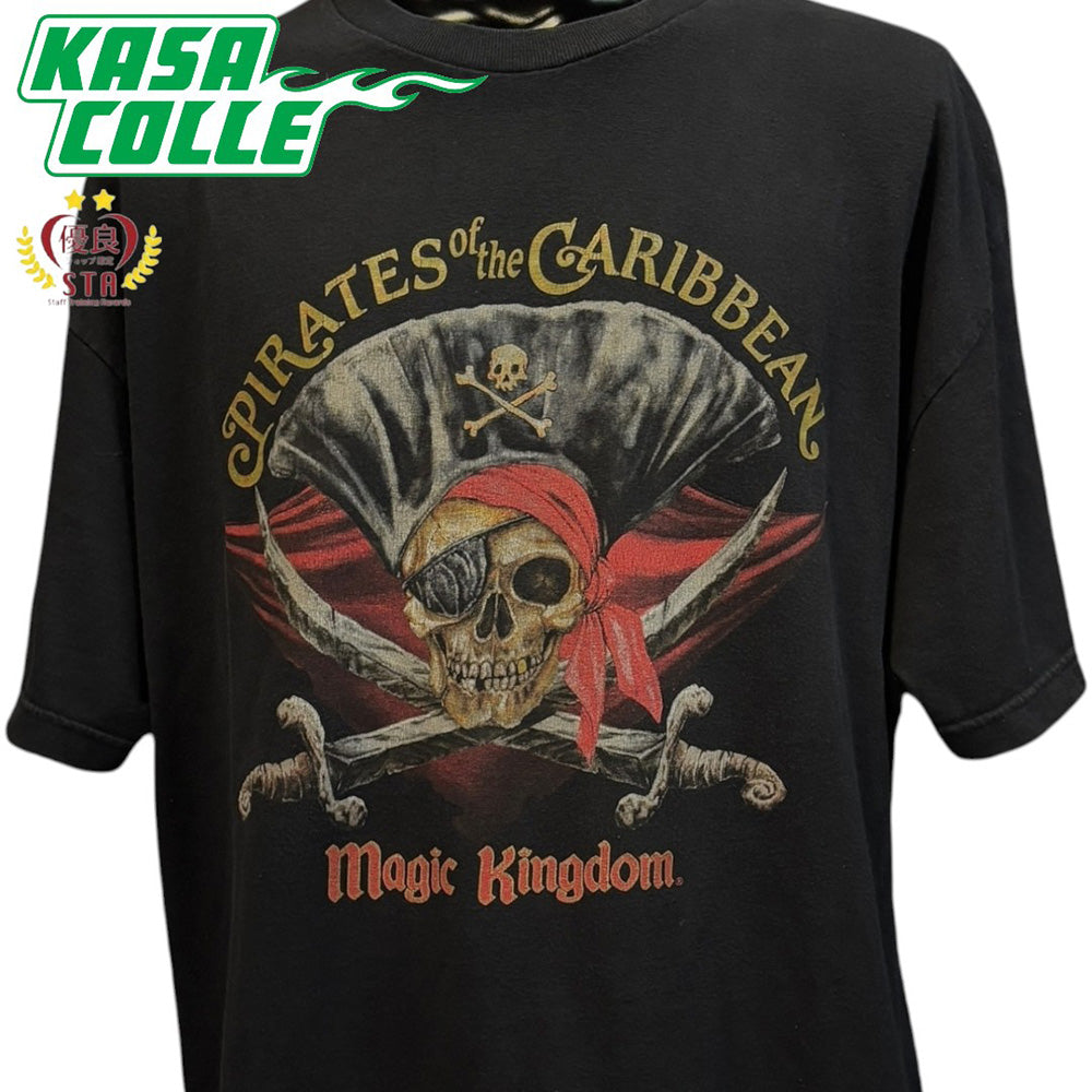 【PIRETES OF CARIBBEAN】パイレーツオブカリビアン Magic Kingdom ディズニー Tシャツ XL相当