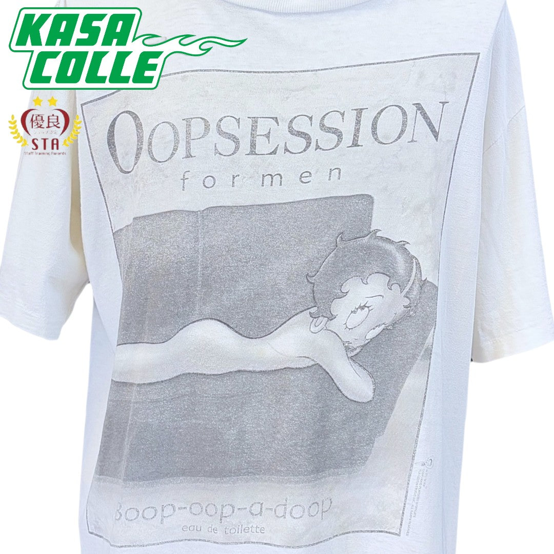 Betty Boop "OOPSESSION for men" Sexy Art 90's Vintage T-shirt, Size XL