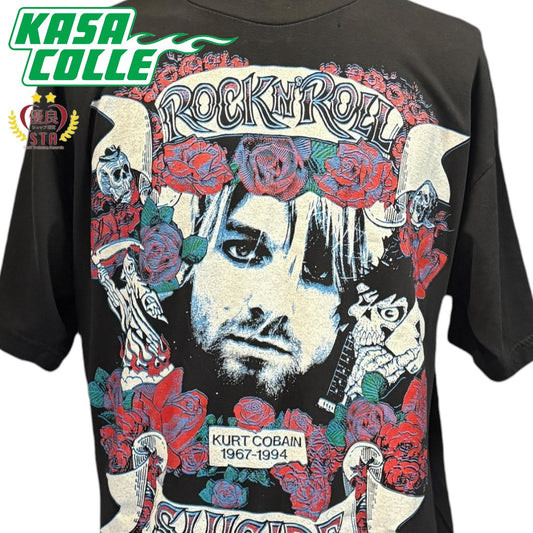 [Kurt Cobain] Kurt Cobain ROCKN' ROLL SUICIDE Memorial T-Shirt XL NIRVANA