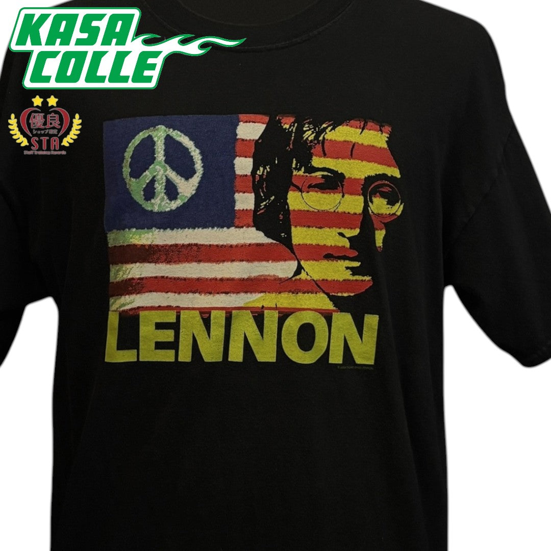 [JOHN LENNON] John Lennon GIVE PEACE A CHANCE Vintage T-shirt XL