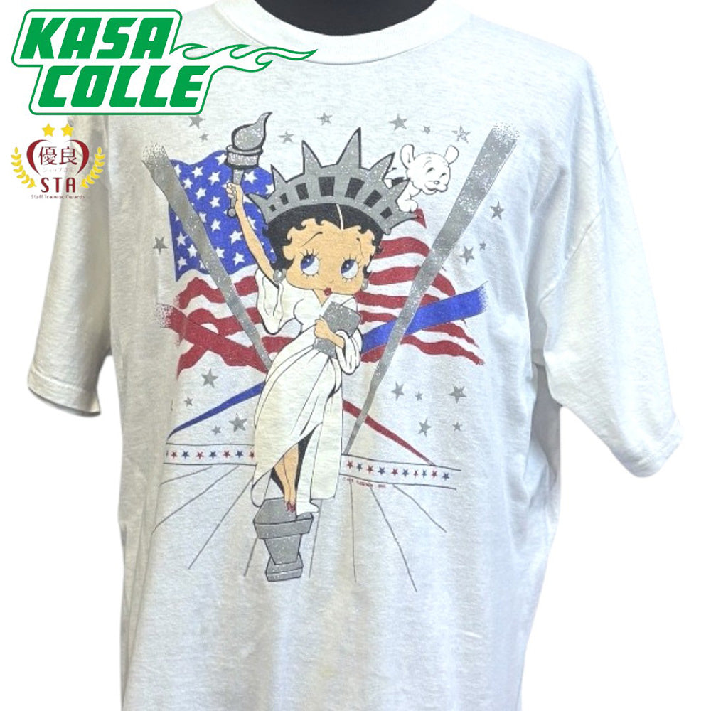 BETTY BOOP Statue of Liberty 90's Vintage T-shirt, Size XL