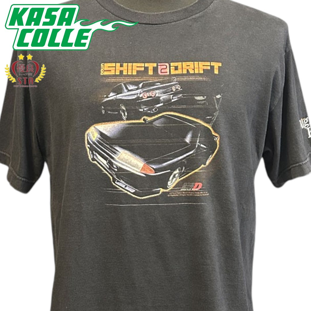 【頭文字D】イニシャルD DOWNSHIFT DRIFT Vintage Tシャツ L