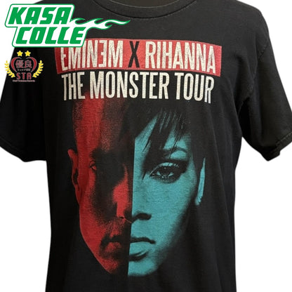 【EMINEM×RIHANNA】エミネム×リアーナ "THE MONSTER TOUR 2014" Tシャツ L相当