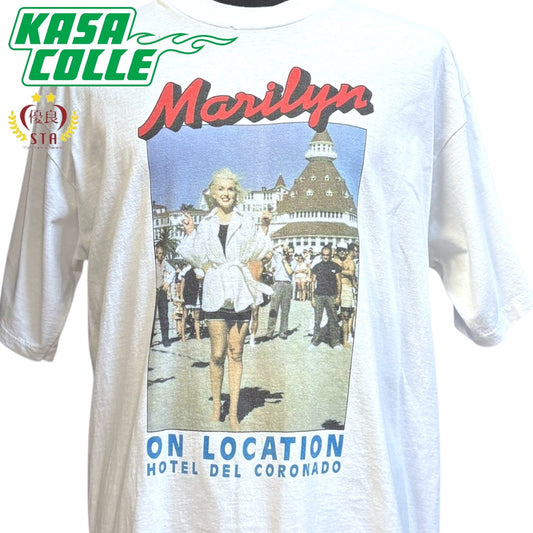 [MARILYN MONROE] Marilyn Monroe Marilyn on Location Hotel del Coronado Vintage T-shirt XL