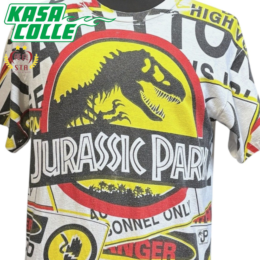 【JURASSIC PARK】ジュラシックパーク OVER PRINT 90`s Vintage Tシャツ L