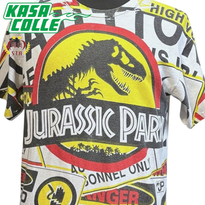 【JURASSIC PARK】ジュラシックパーク OVER PRINT 90`s Vintage Tシャツ L