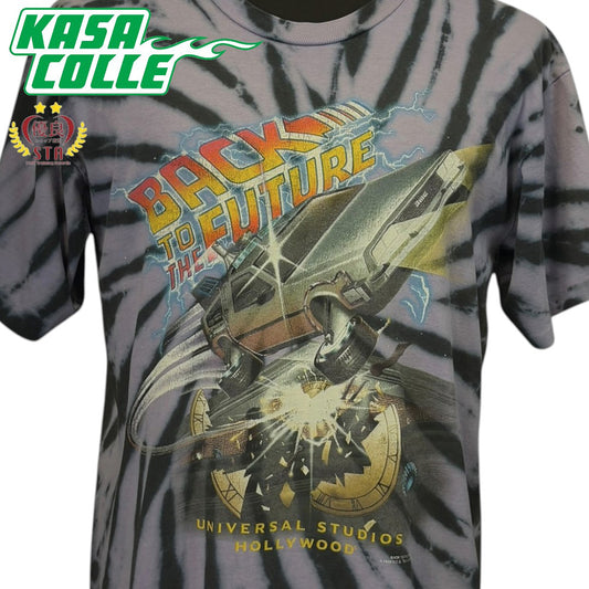 [BACK TO THE FUTURE] Back to the Future DeLorean "UNIVERSAL STUDIOS HOLLYWOOD" 90's Vintage T-shirt, size XL