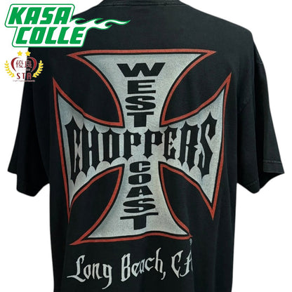 WEST COAST CHOPPERS Iron Cross Logo T-Shirt, Black, Size XL