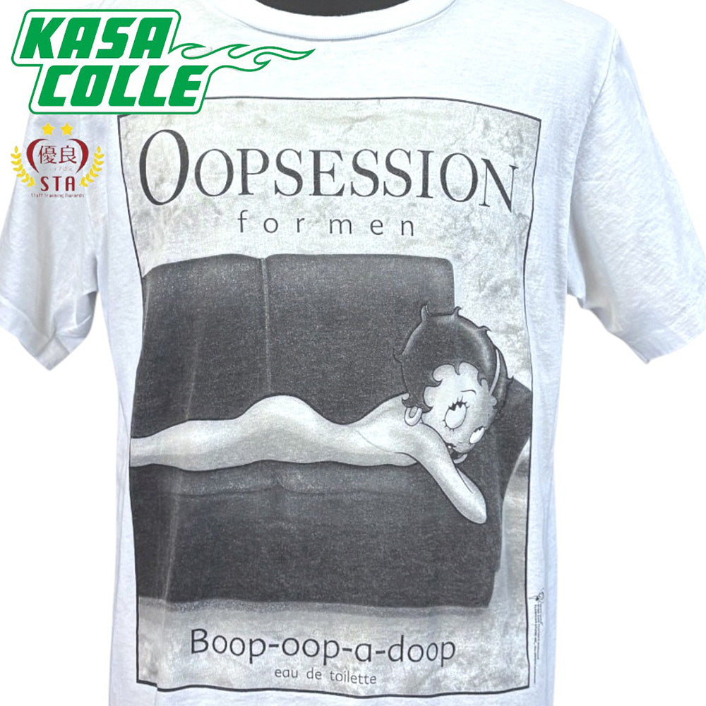 【Betty Boop  "OOPSESSION for men】ベティブープ セクシーアート Tシャツ 90's L