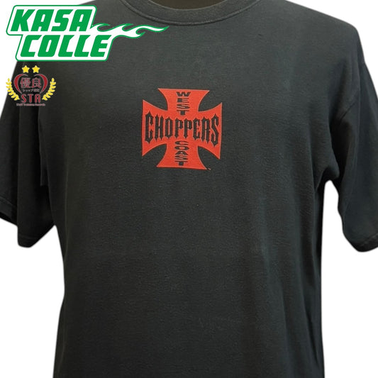 WEST COAST CHOPPERS Iron Cross Logo Red T-Shirt, Size L