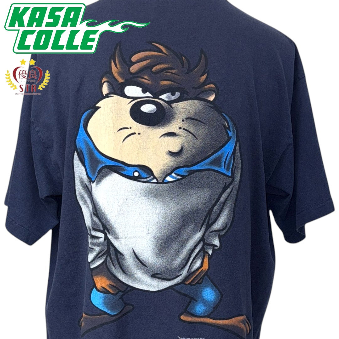 【LOONEY TUNES】ルーニーテューンズ  TAZ タズマニアンデビル バックプリント Vintage Tシャツ XL相当