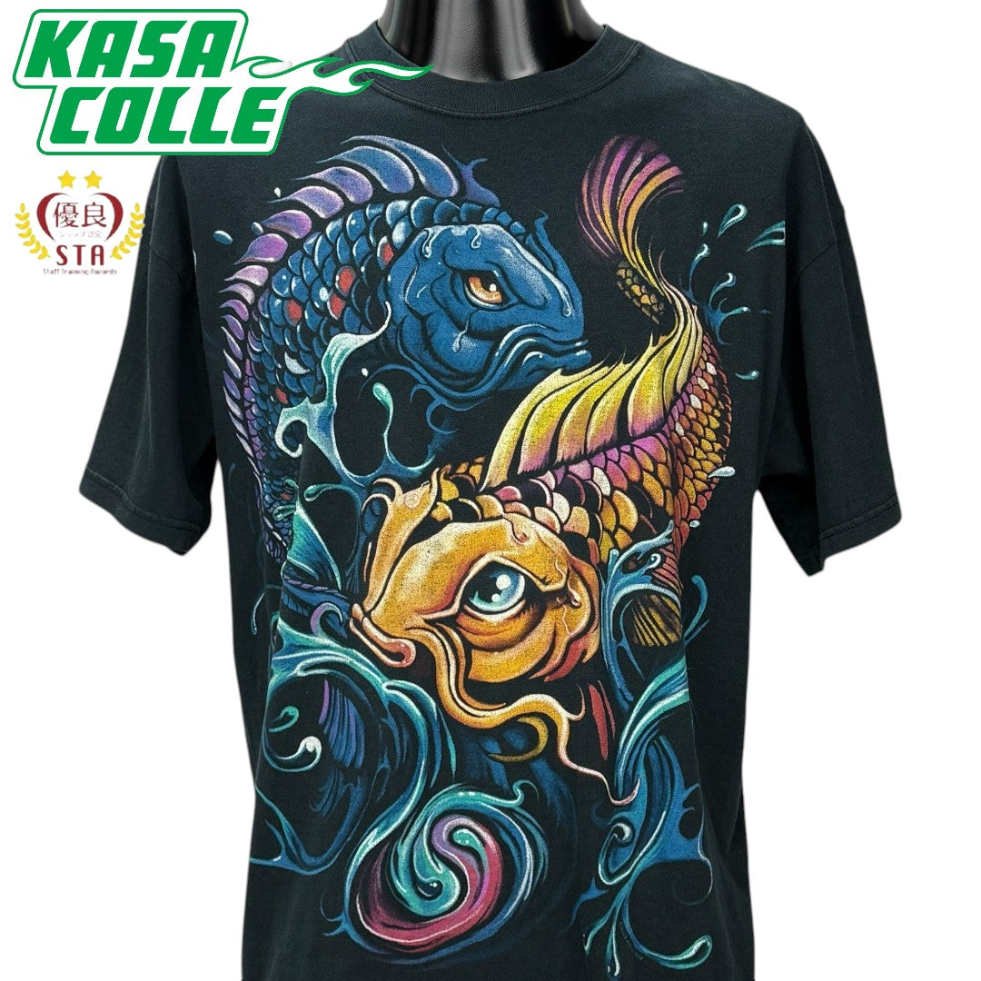 【LIQUID BLUE】リキッドブルー "鯉 / KOI FISH" Vintage Tシャツ